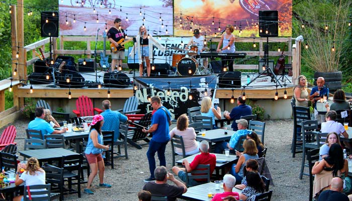 Live music and entertainment at The Backyard event venue at the Cadence Clubhouse Live music and entertainment at The Backyard event venue at the Cadence Clubhouse