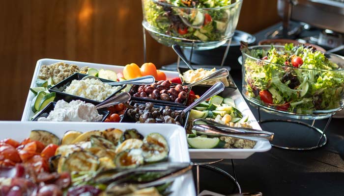Cadence Clubhouse catered appetizers, salads, mushrooms and olive plates Cadence Clubhouse catered appetizers, salads, mushrooms and olive plates